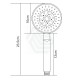 Round Twin Shower Set with ABS Top Shower Head Bottom Inlet